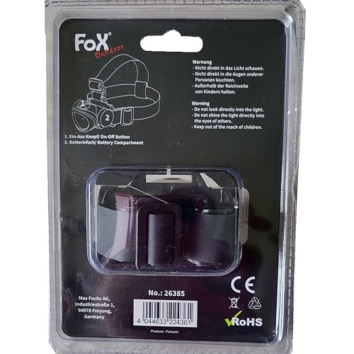 Fox Outdoor Stirnlampe, Kopflampe